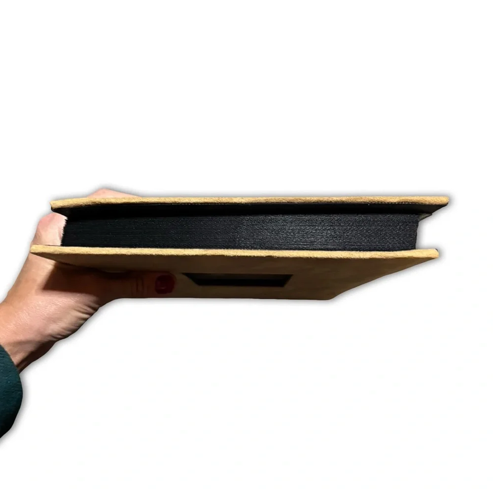 9 1/2” x 14 1/2” Tan Suede Photo Album